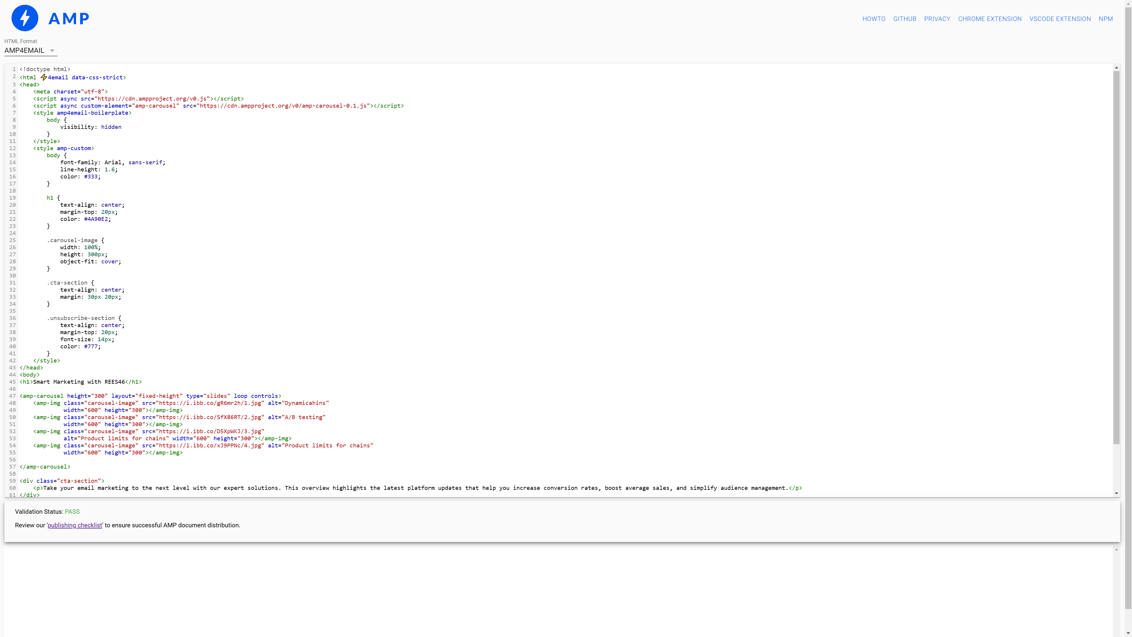 Валидация в нативном шаблоне