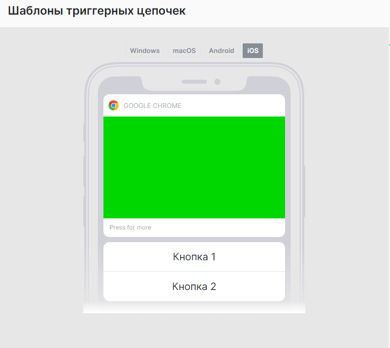 Отображение на ios