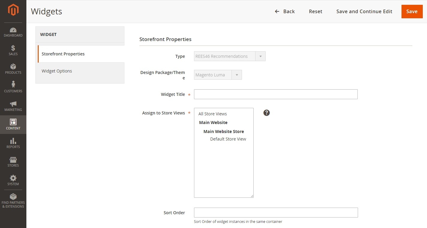 Product recommendations Magento