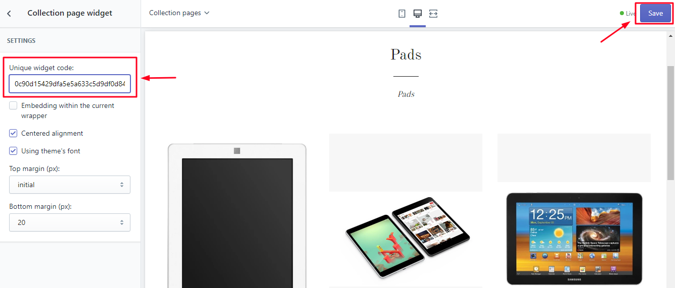 Установка блоков рекомендаций