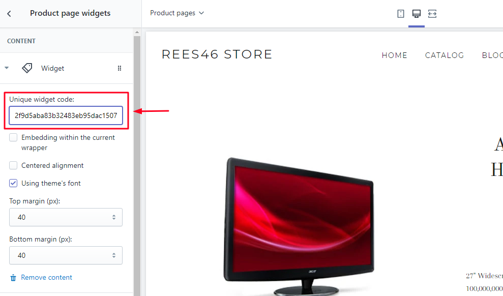 Установка блоков рекомендаций