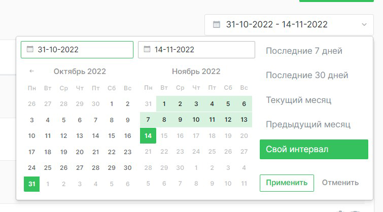 Период статистики