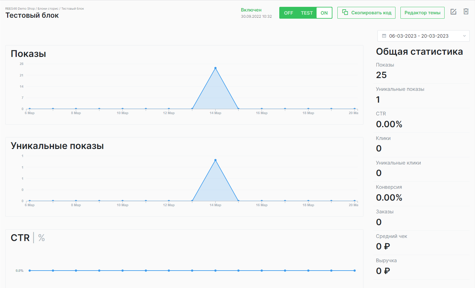 Статистика блоков