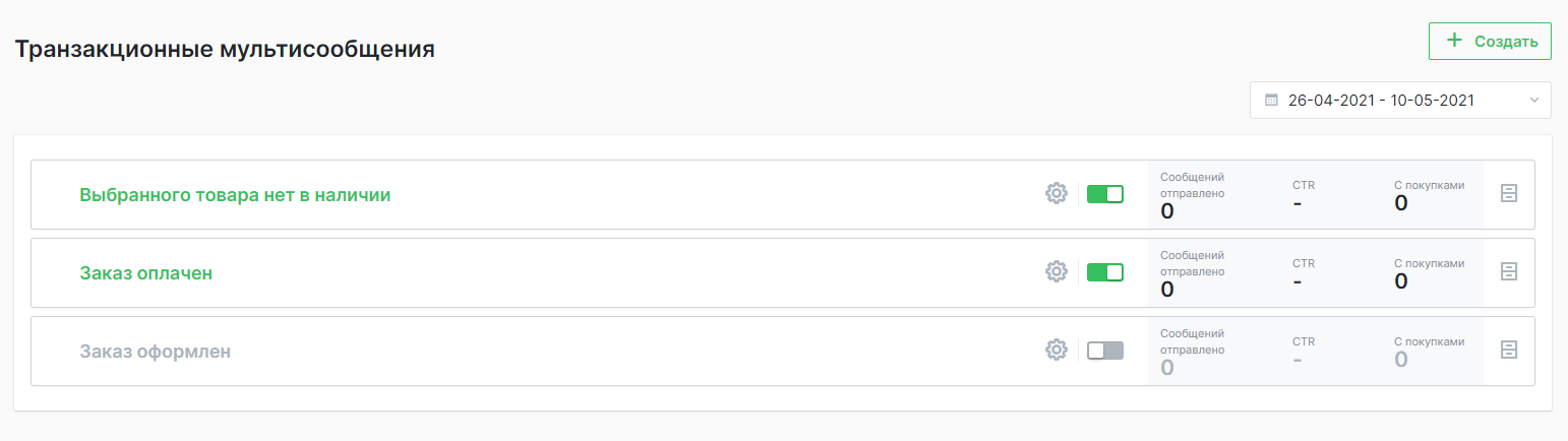 Управление сообщениями