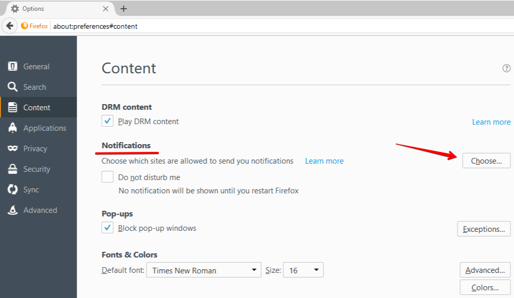 Solution for Firefox